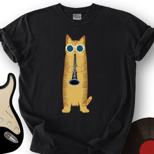 Cat Playing The Clarinet T-Shirt