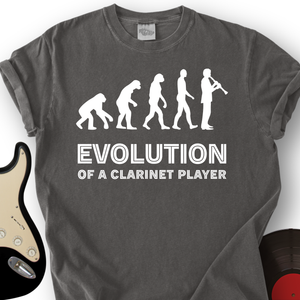 Evolution Of A Clarinet Player T-Shirt