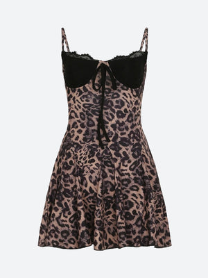 Baddie Leopard Mini Dress