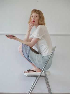 Cat Print Midi Skirt