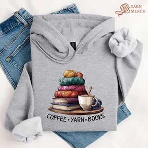 Coffee Yarn Books Hoodie