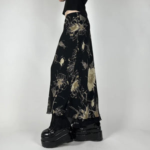 Fairycore Dark Fairy Midi Skirt