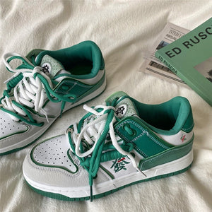 Hieroglyph Embroidery Aesthetic Sneakers