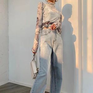 Renaissance Heads Mesh Top