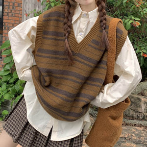 Coffee Break Striped Vest
