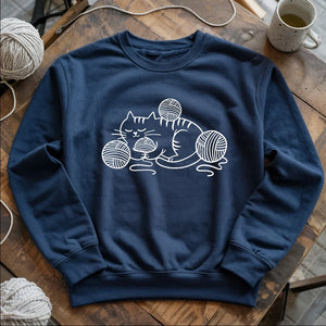 Cat And Yarn Sweatshirt