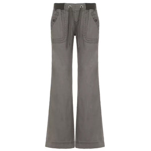 Downtown Girl Drawstring Denim Pants