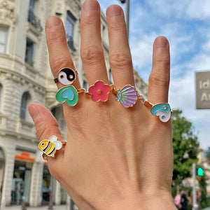 Green Heart Anxiety Ring π