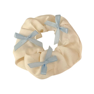 Korean Style Bows Satin Scrunchie