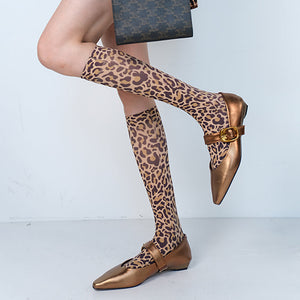Wild Aura Leopard Print Socks