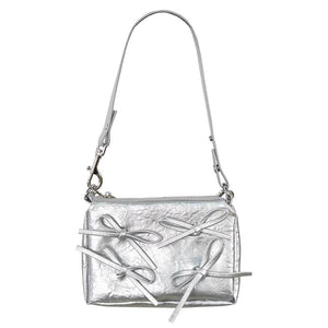 Silver Bows Shoulder Bag