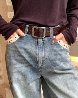 Secret Garden Leather Belt