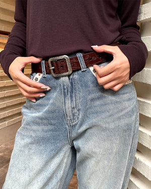 Secret Garden Leather Belt