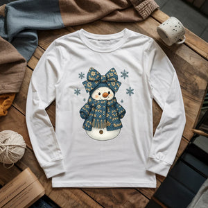 Snowman Crocheter Long Sleeve T-shirt