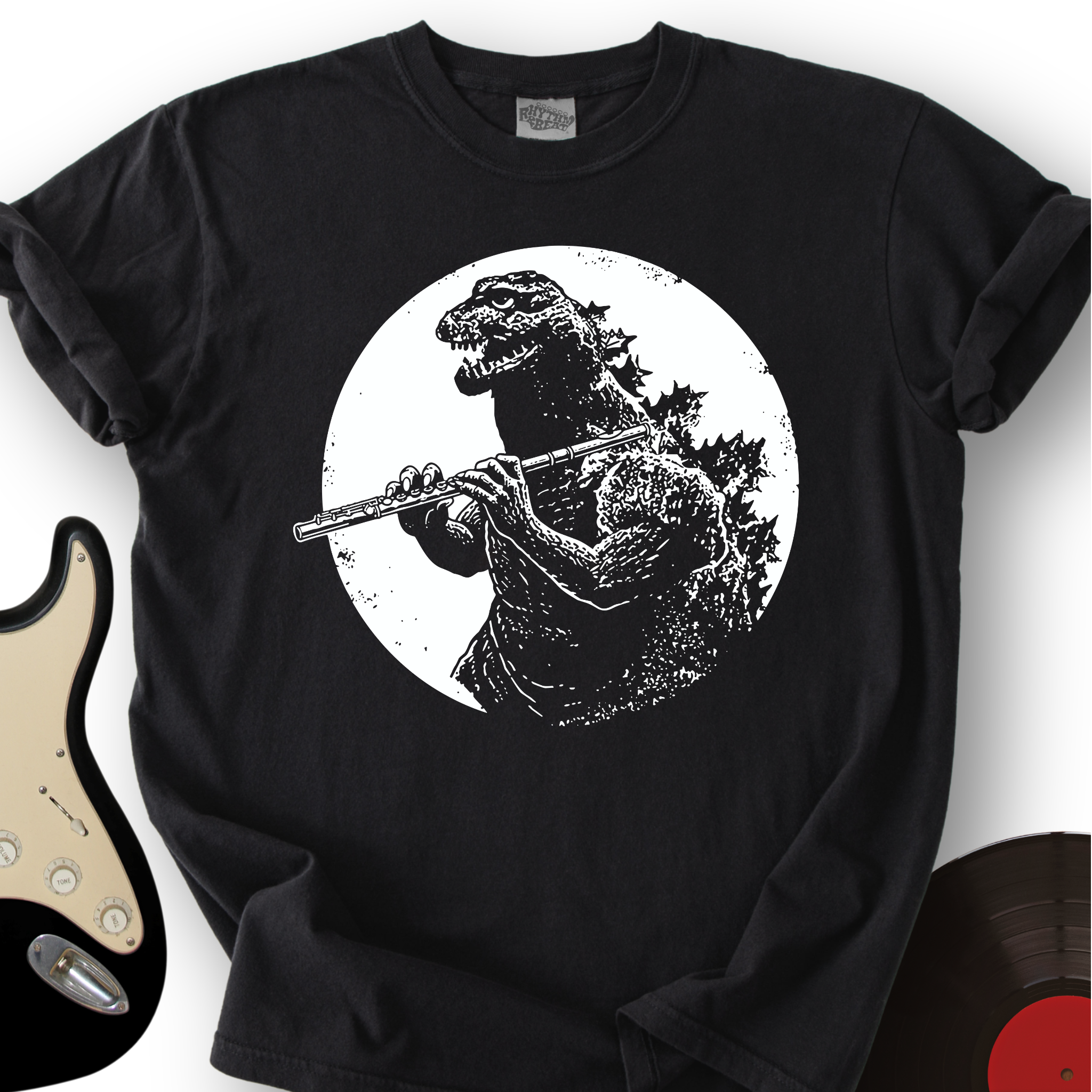 Dinosaur Playing Flute T-Shirt