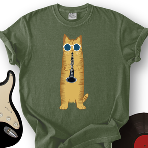 Cat Playing The Clarinet T-Shirt