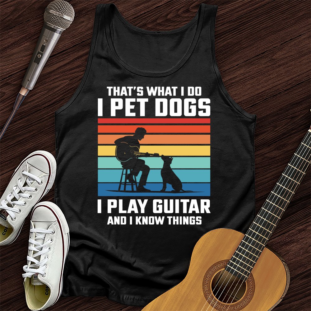 I Pet Dogs With Guitar Unisex Tank Top