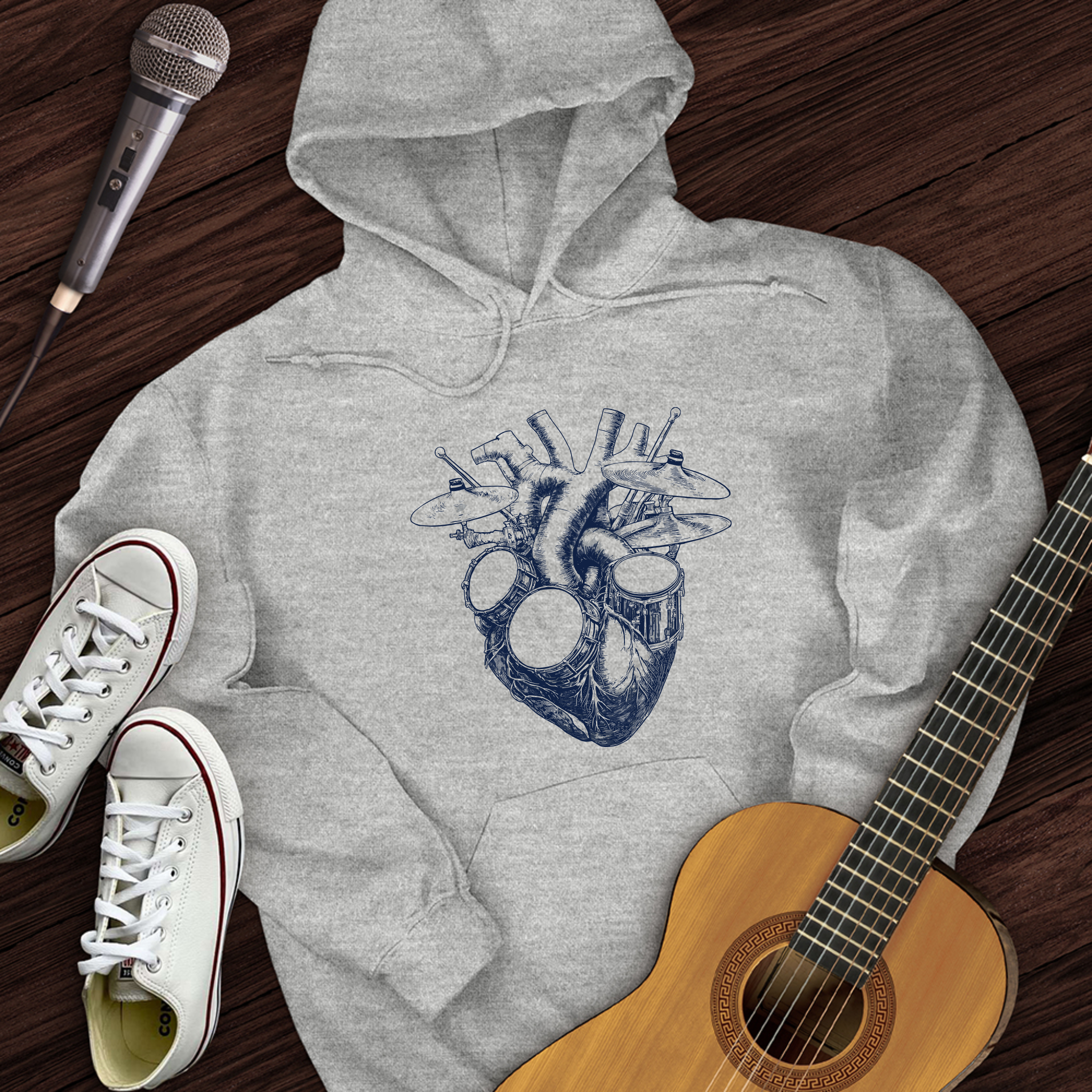 Drums Heart Hoodie