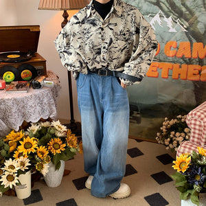 90s Style Floral Print Shirt