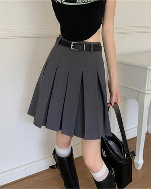 Good Manners Knee-Length Pleated Skirt