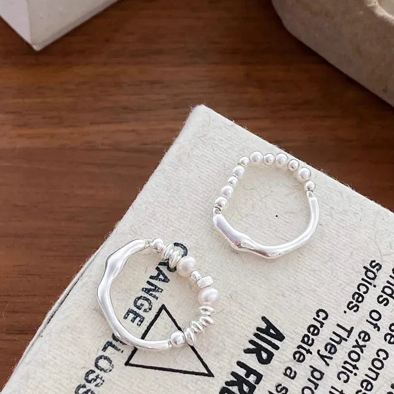 Beaded Wavy Ring