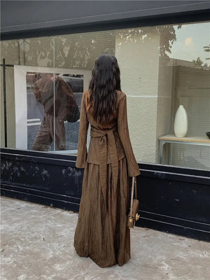 Blouse & Skirt Two Piece Set