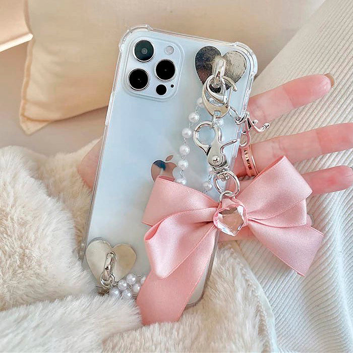Bow Pearl Chain iPhone Case