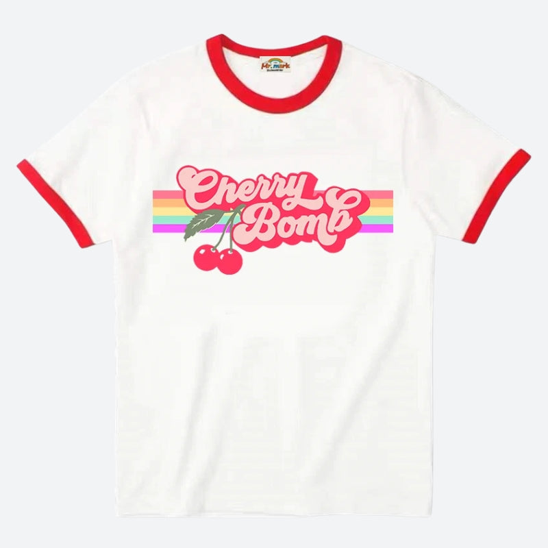 Cherry Bomb Ringer Tee