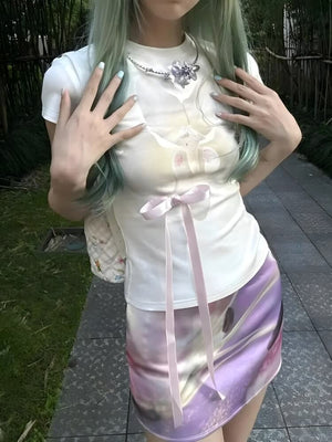 Coquette Ribbon Layered Top