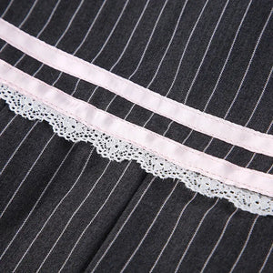 Coquette Striped Mini Skirt