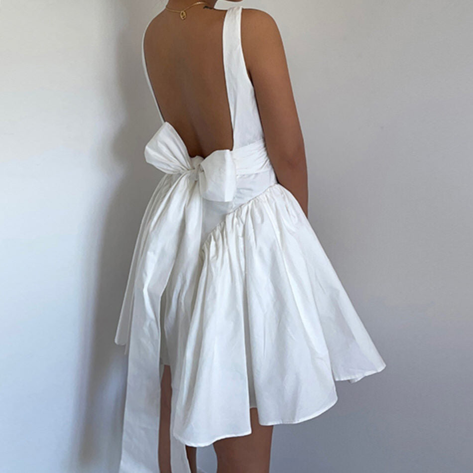 Garden Of Envy Back-Tie Milkmaid Dress