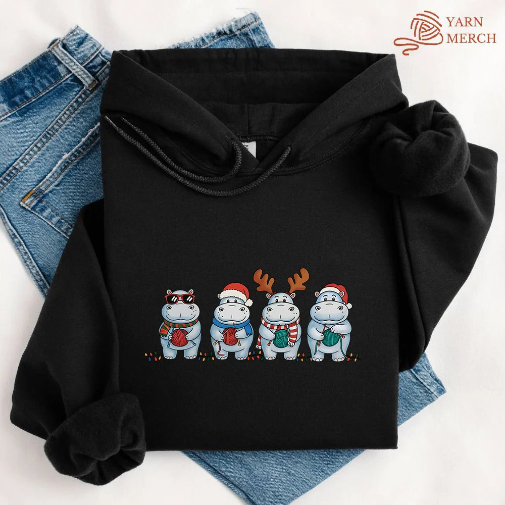 Hippo Knitmas Hoodie