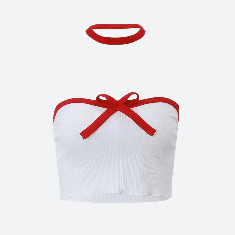 Knitted Strapless Crop Top