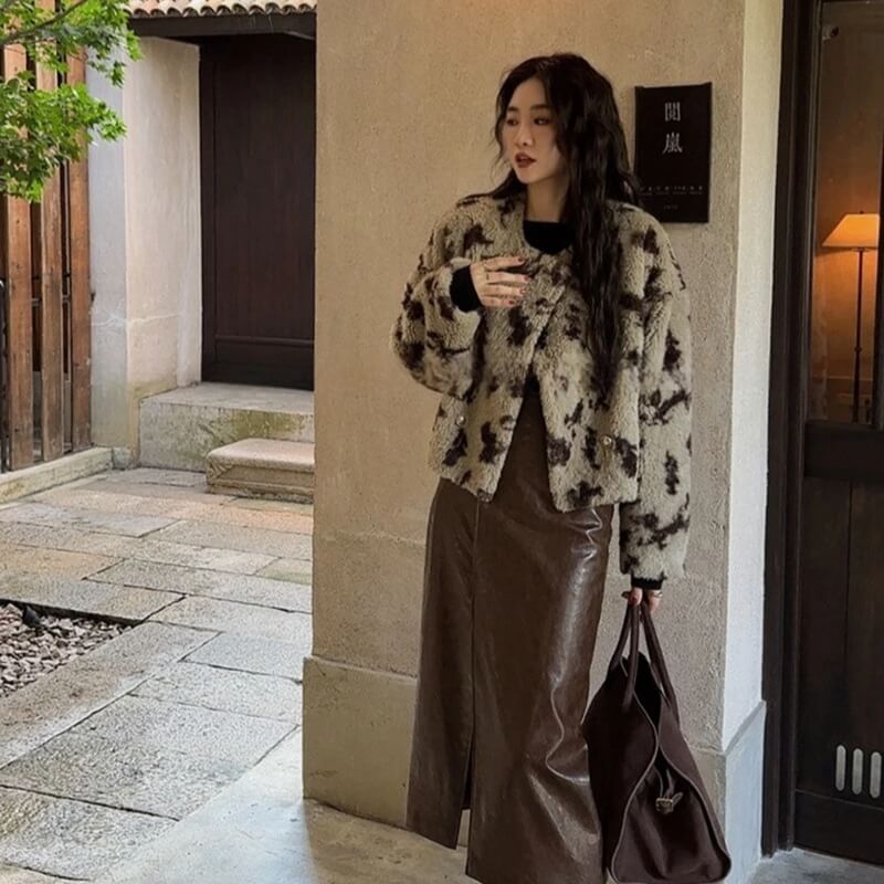 Leopard Faux Fur Jacket