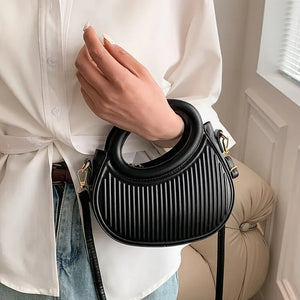 Ribbed Top-Handle Bag