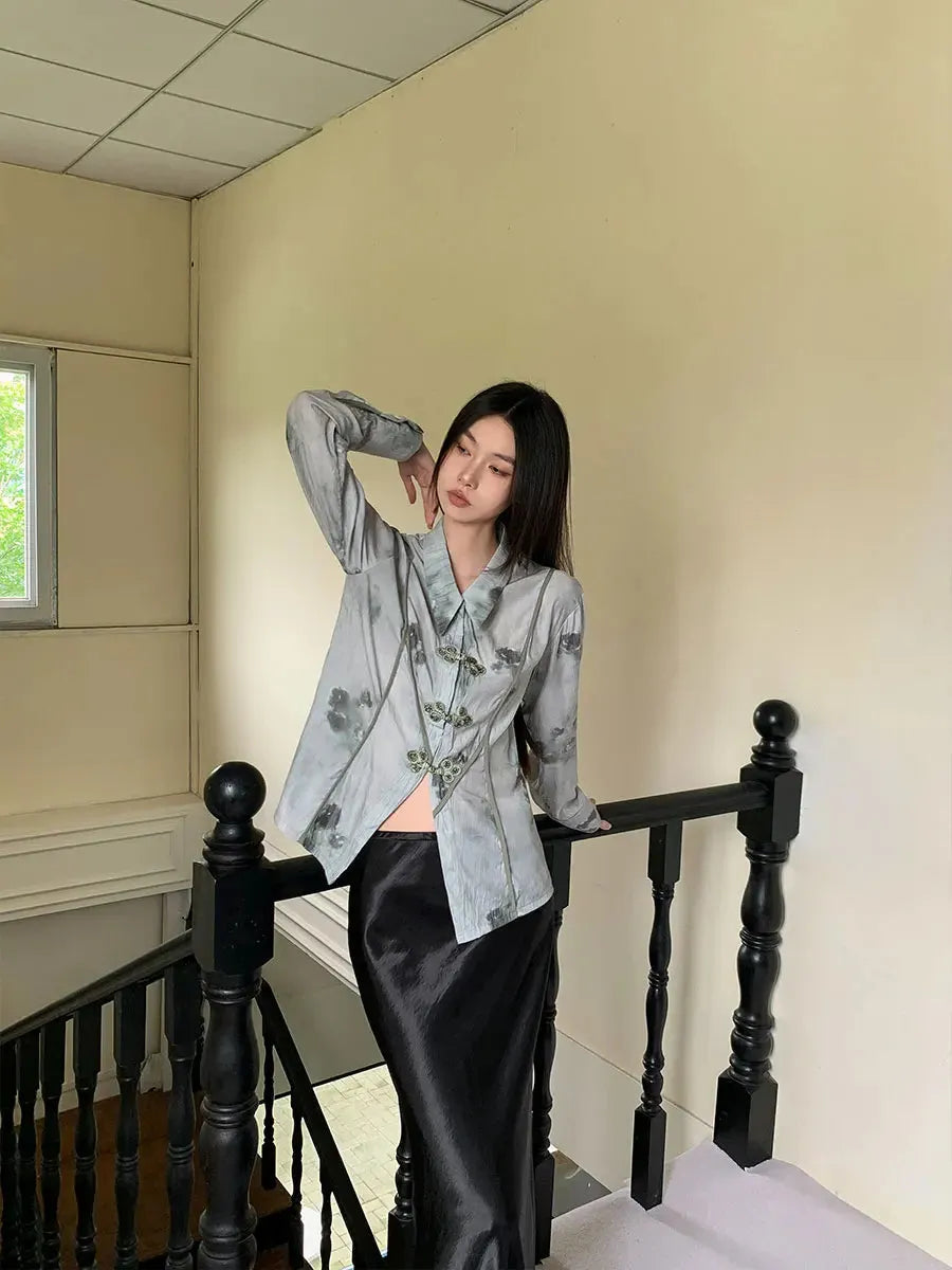 Vintage Floral Saddle Buckle Shirt