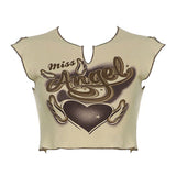 Miss Angel Ribbed Top