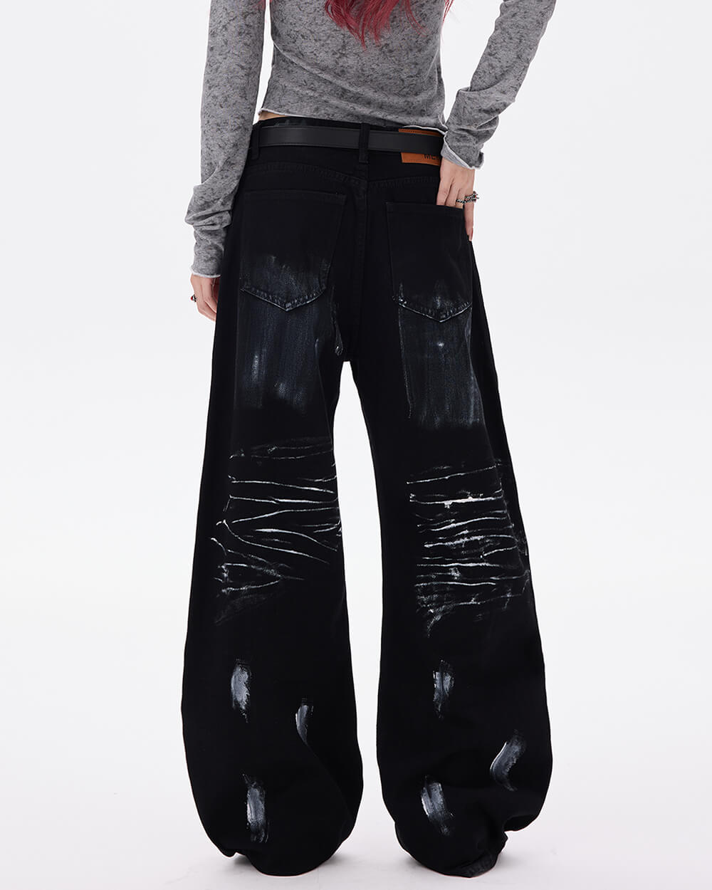 Black Star Wide Leg Jeans