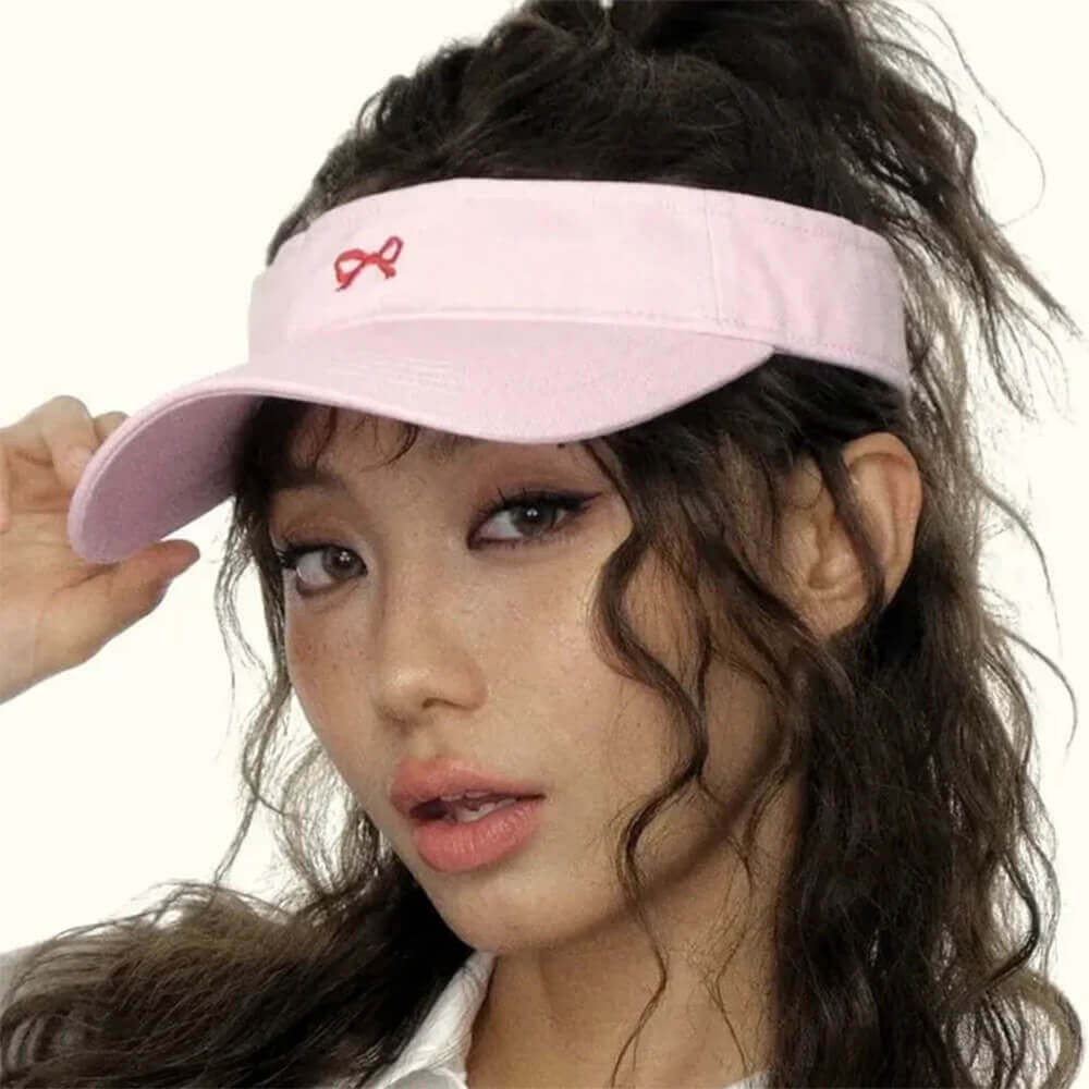 Bow Embroidery Tennis Visor