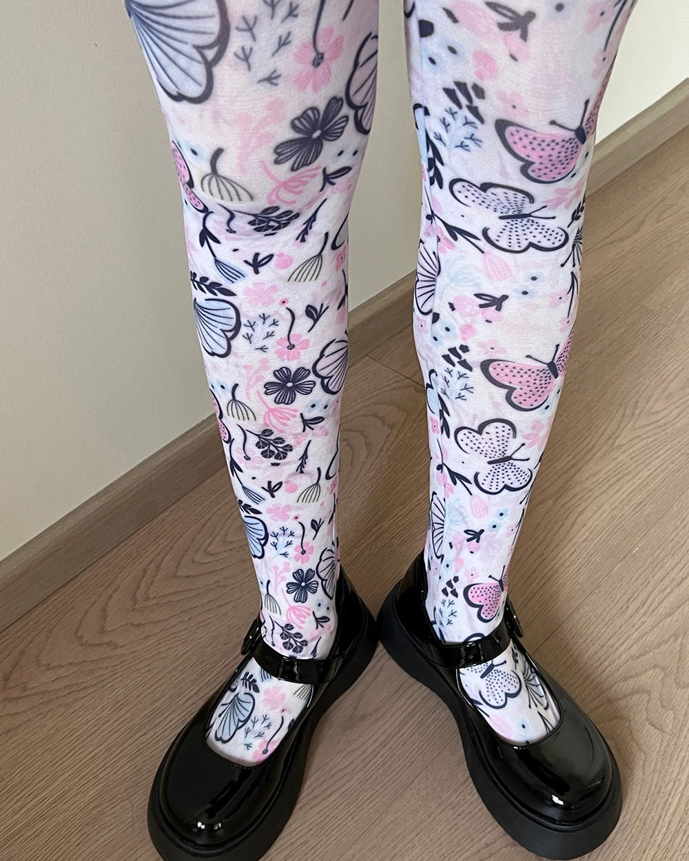 Butterfly Print Tights