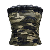 Camouflage Lace Tube Top
