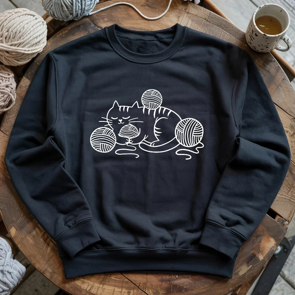 Cat And Yarn Sweatshirt