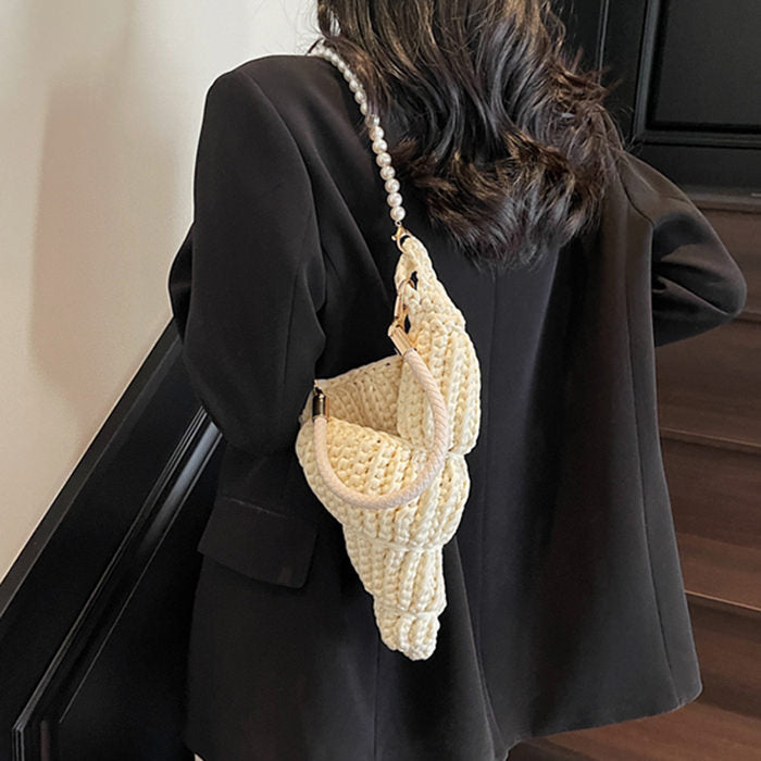 Conch Shell Knit Crochet Bag
