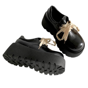 Contrast-Laced Chunky Platform Boots