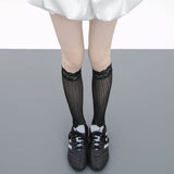 Coquette Lace Mesh Knee Socks