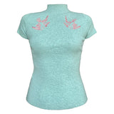 Coquette Shallow Print Top