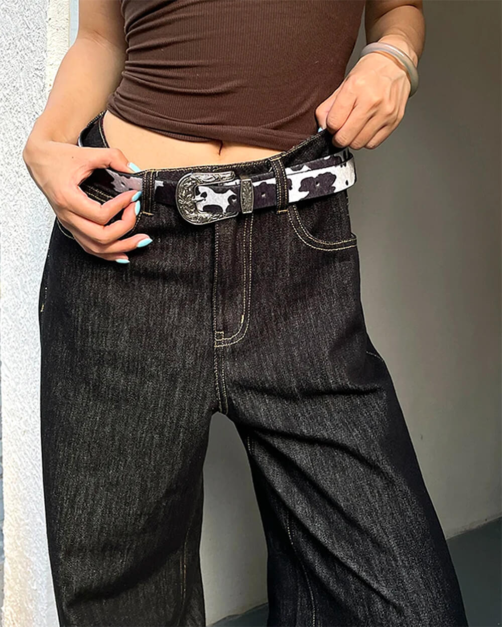 Wild West Cow Print Belt