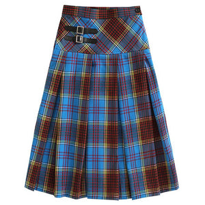 School Riot Plaid Pleated Skirt