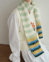 Frazzled English Woman Striped Scarf