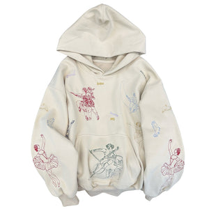 Greek-Roman Art Embroidery Aesthetic Hoodie